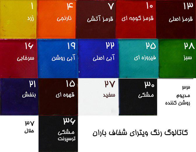 رنگ ویترای ترمه باران- آبی روشن شفاف