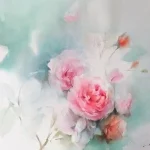 الگوی پرینت شده و آماده ویترای طرح گل رز (بسته 10 برگی)